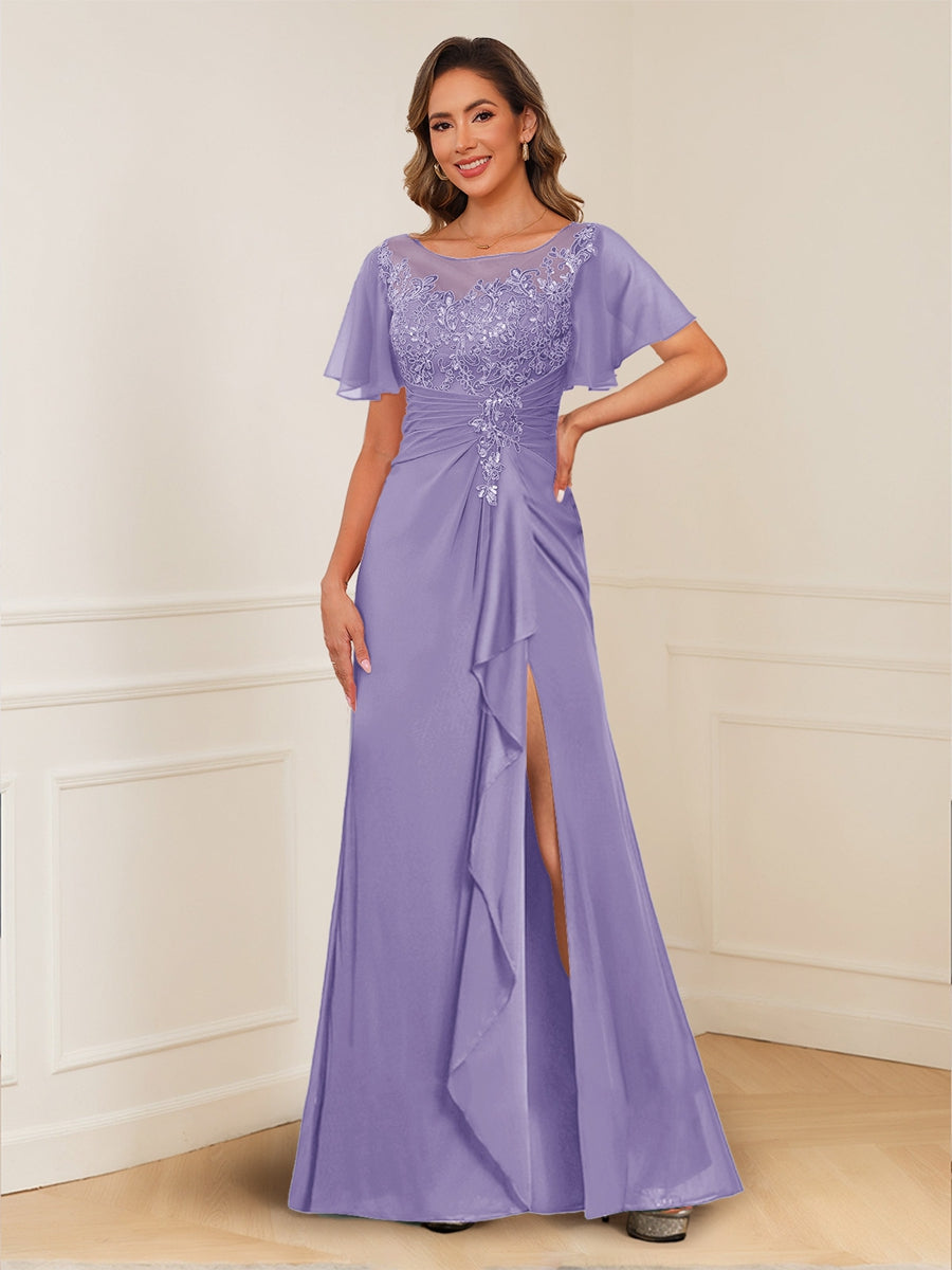 Ursula Rose Wisteria back view mother of the bride dress