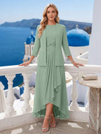 Paige June Sage Green front view mother of the bride dress