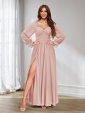 Rosalind Blush front view bridesmaid dress