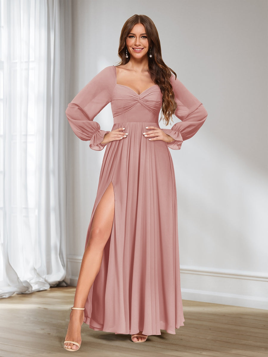 Rosalind Dusty Rose front view bridesmaid dress