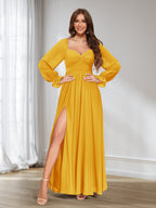 Rosalind Gold back view bridesmaid dress