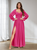 Rosalind Hot Pink front view bridesmaid dress