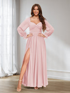 Rosalind Pearl Pink back view bridesmaid dress
