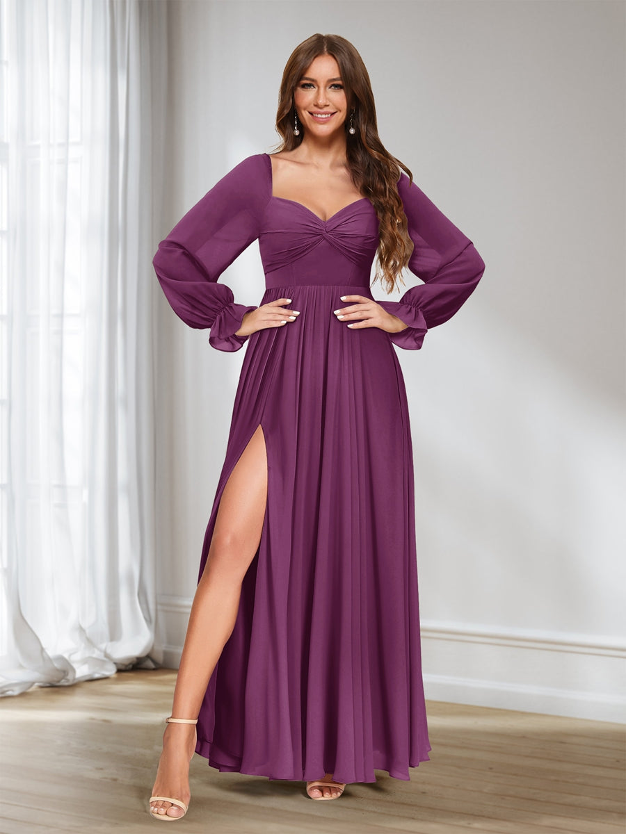 Rosalind Orchid front view bridesmaid dress