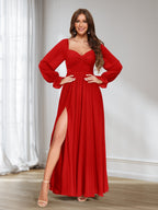 Rosalind Red front view bridesmaid dress