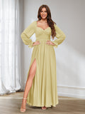 Rosalind Yellow front view bridesmaid dress