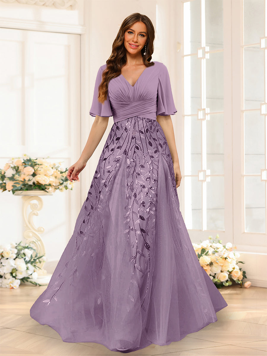 Seraphine Wisteria front view bridesmaid dress