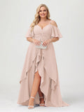 Zaria Blush front view wedding guest dress