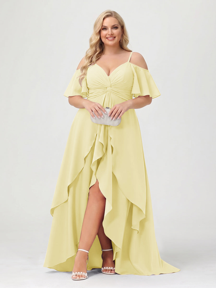 Zaria Daffodil front view wedding guest dress