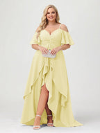 Zaria Daffodil front view wedding guest dress