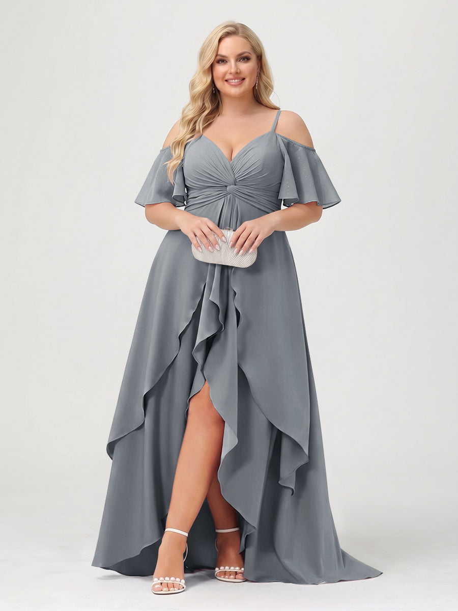 Zaria Grey front view wedding guest dress