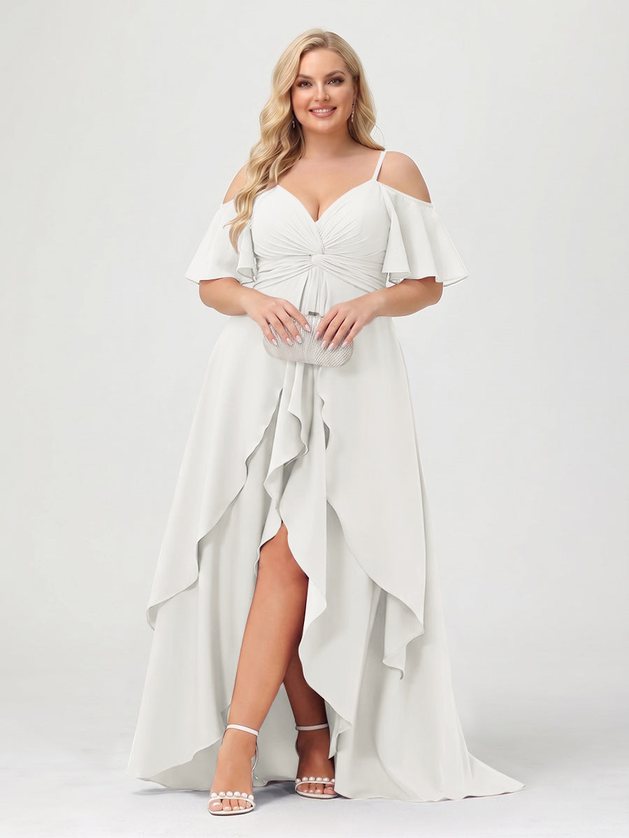 Zaria Ivory front view wedding guest dress