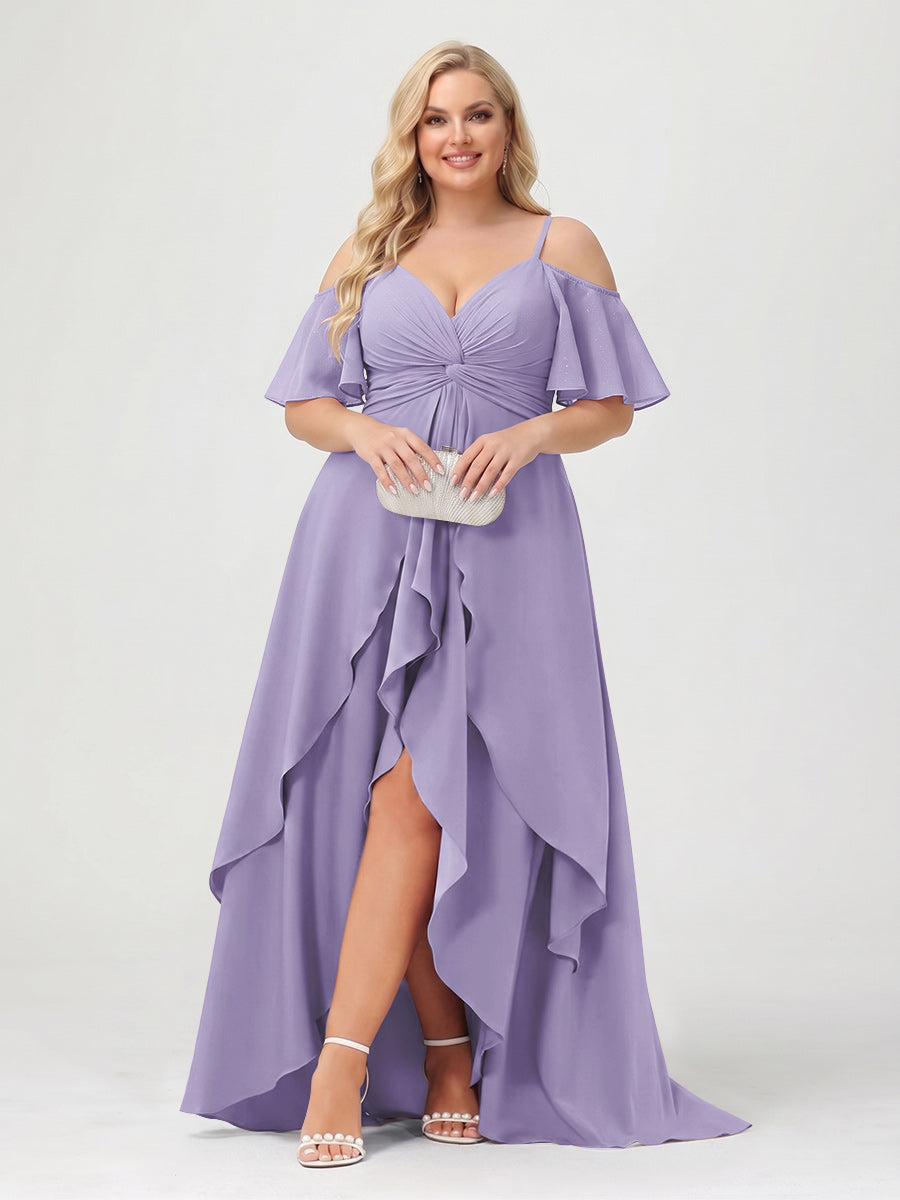 Zaria Lilac front view wedding guest dress