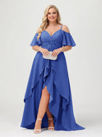 Zaria Royal Blue back view wedding guest dress