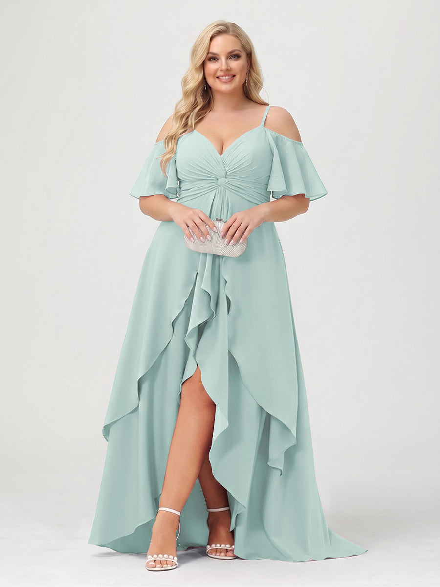 Zaria Pool Blue front view wedding guest dress