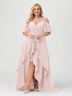 Zaria Pearl Pink back view wedding guest dress