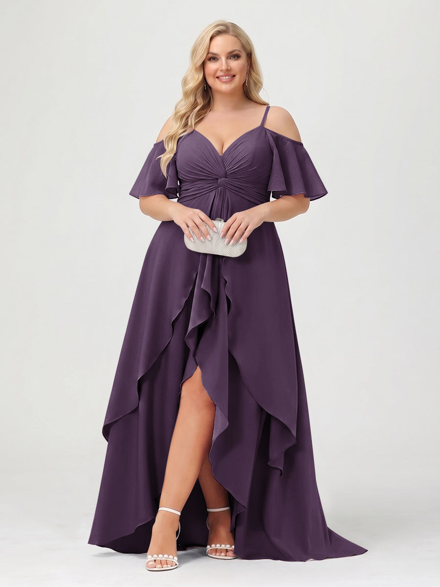 Zaria Plum back view wedding guest dress