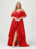 Zaria Red front view wedding guest dress