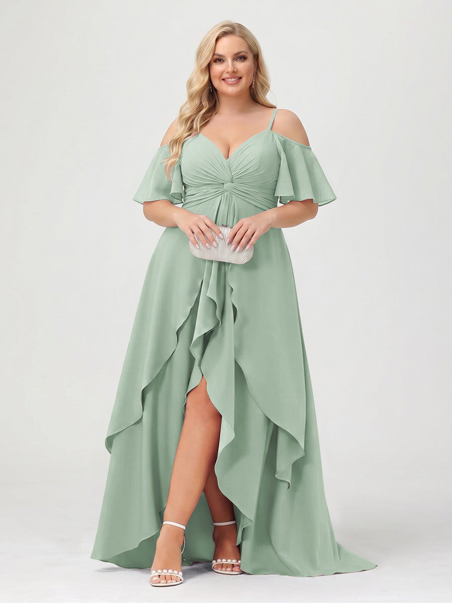 Zaria Sage Green back view wedding guest dress