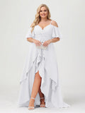 Zaria White front view wedding guest dress