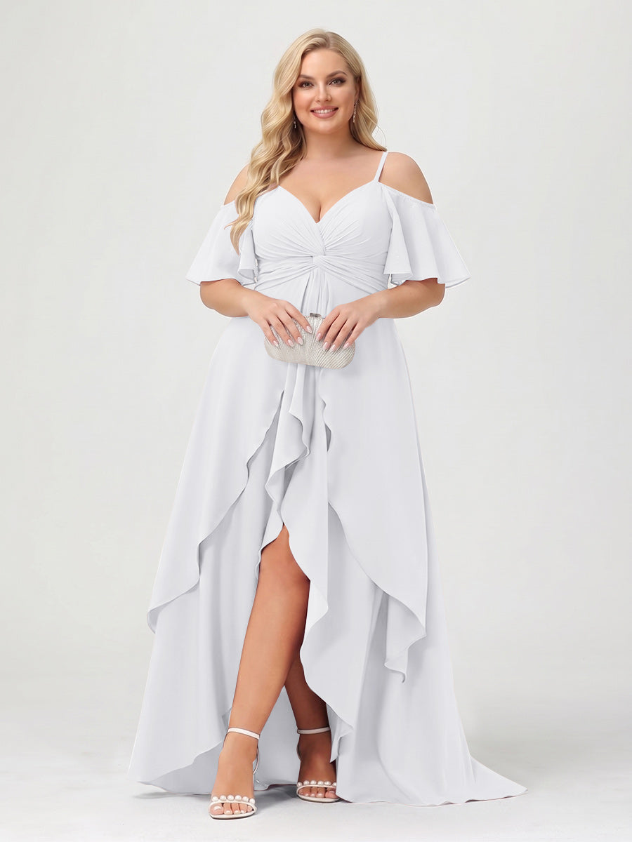 Zaria White front view wedding guest dress