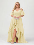 Zaria Yellow front view wedding guest dress