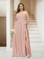 Wren Blush front view bridesmaid dress