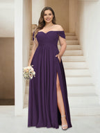 Wren Grape front view bridesmaid dress