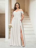 Wren Ivory front view bridesmaid dress