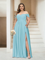 Wren Sky Blue back view bridesmaid dress