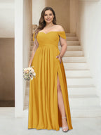 Wren Gold back view bridesmaid dress