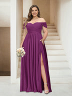 Wren Orchid front view bridesmaid dress