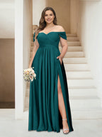 Wren Peacock front view bridesmaid dress