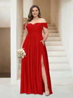 Wren Red front view bridesmaid dress