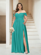 Wren Turquoise front view bridesmaid dress
