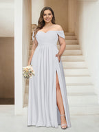 Wren White front view bridesmaid dress