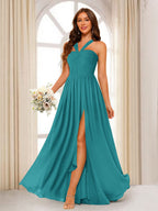 Bellamy Turquoise front view bridesmaid dress