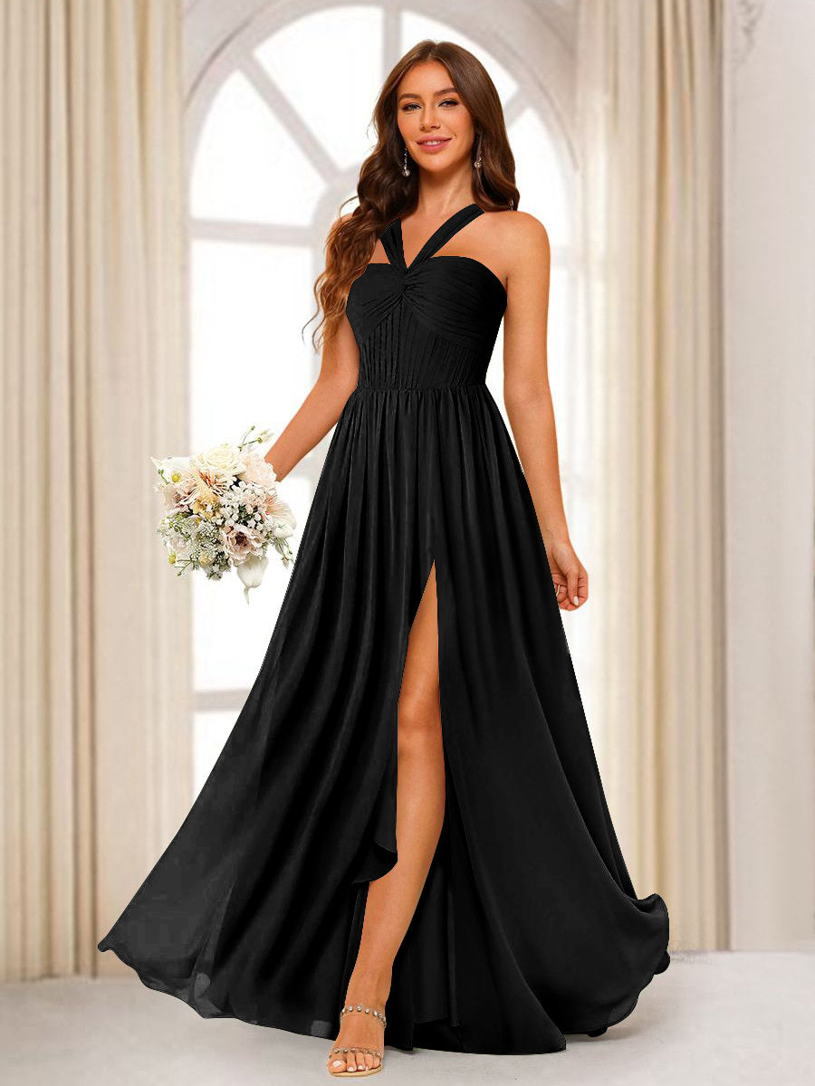 Bellamy Black front view bridesmaid dress