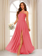 Bellamy Coral back view bridesmaid dress
