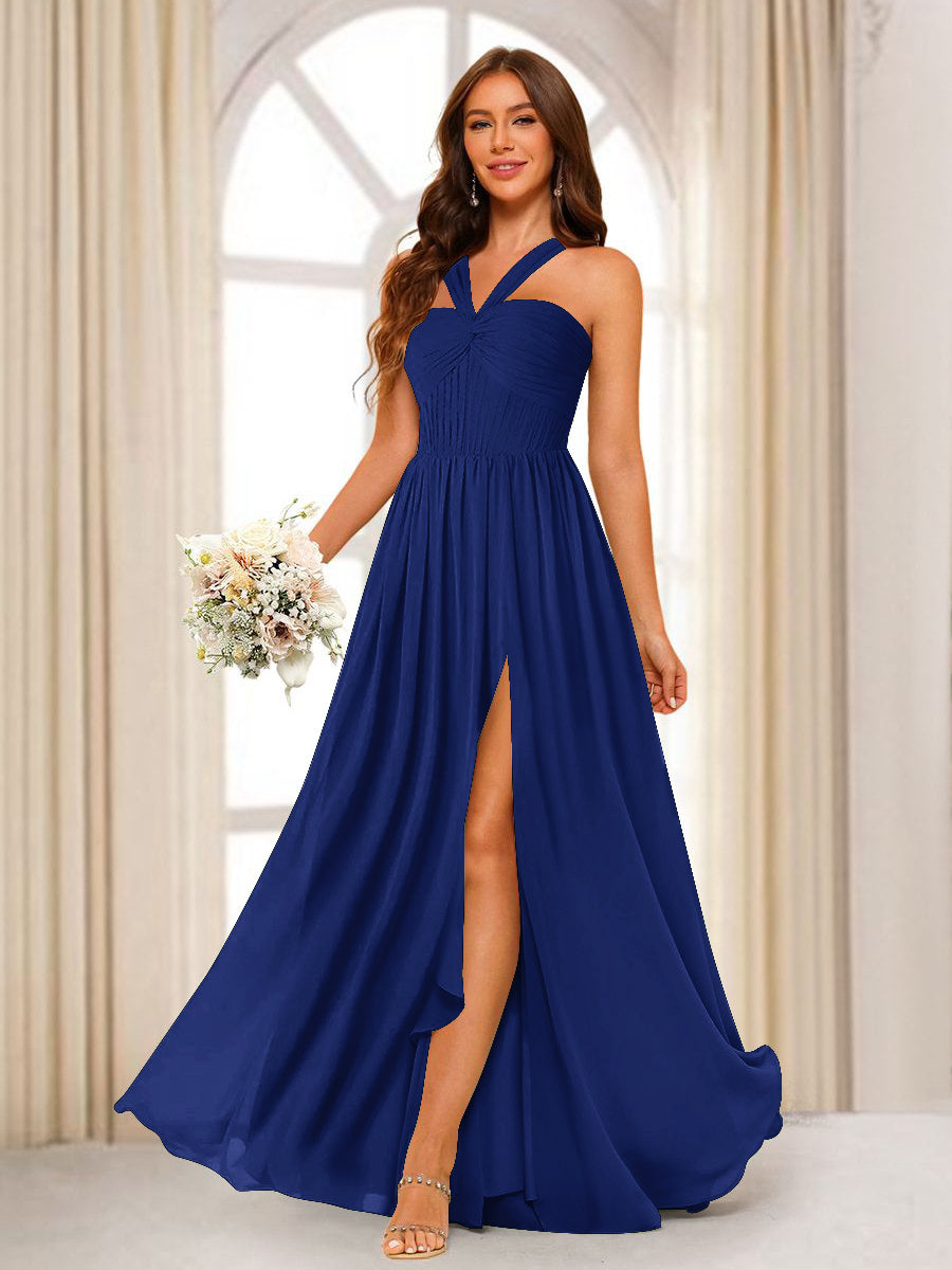Bellamy Royal Blue side view bridesmaid dress