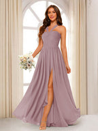 Bellamy Dusty Rose back view bridesmaid dress