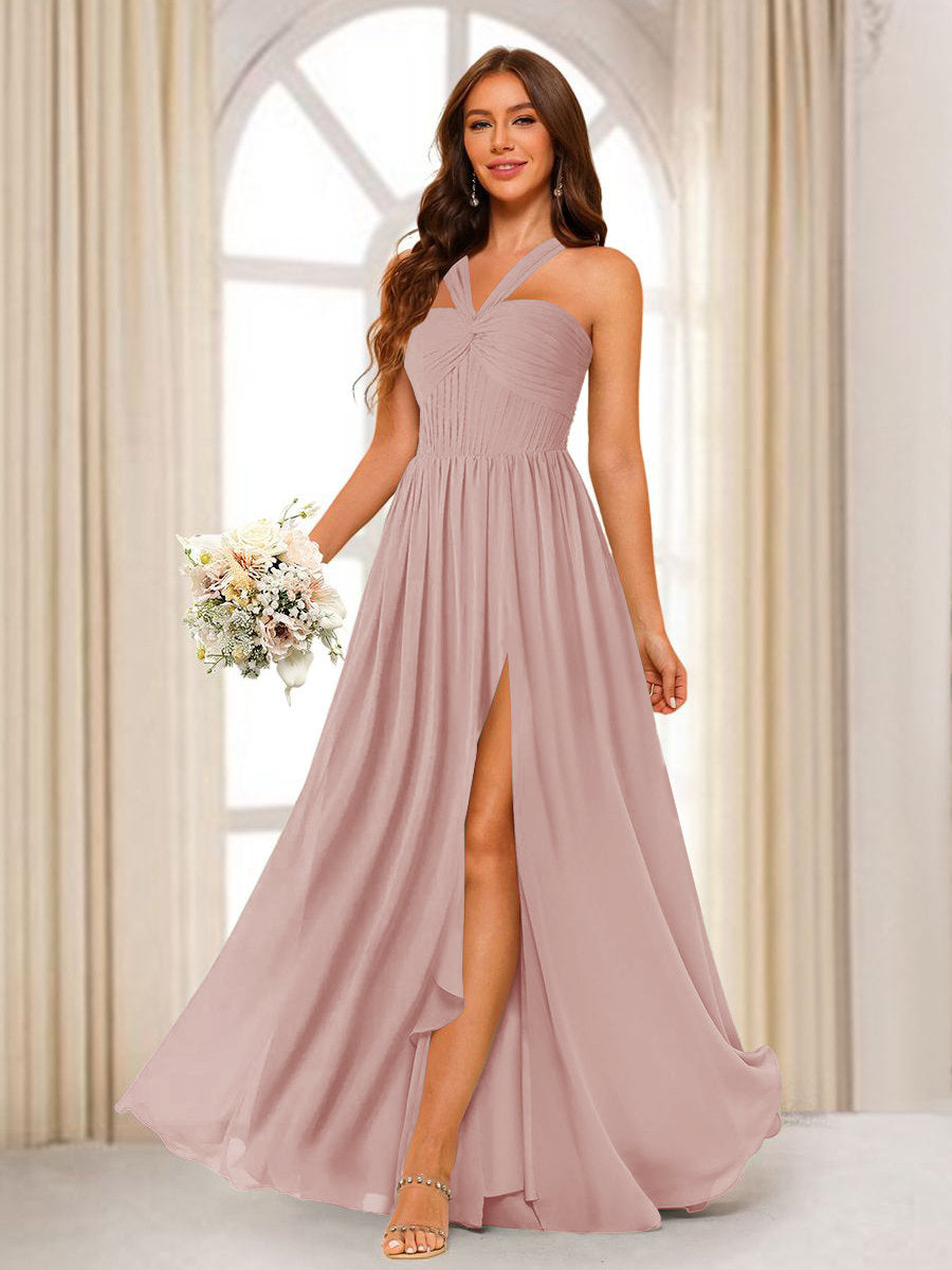 Bellamy Dusty Rose front view bridesmaid dress
