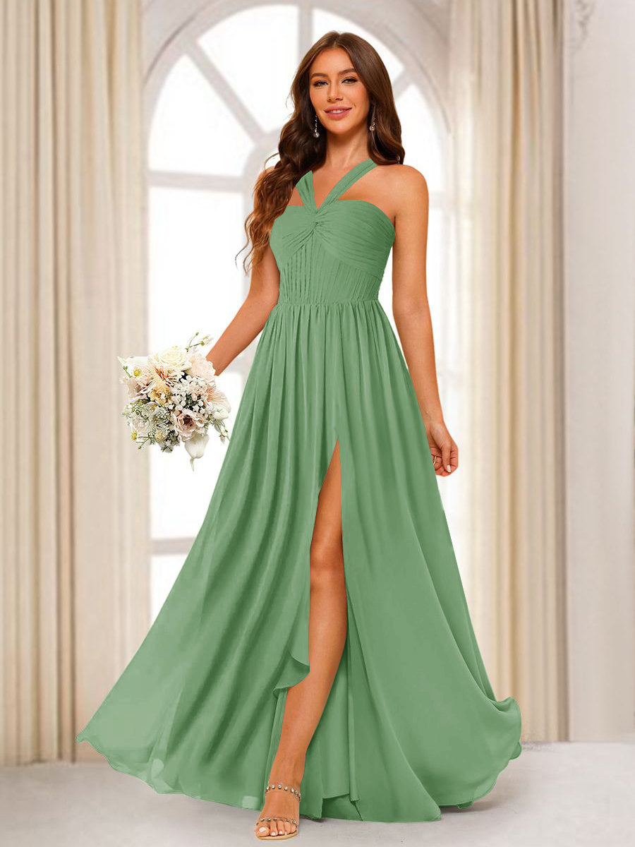 Bellamy Sage Green side view bridesmaid dress