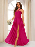 Bellamy Fuchsia front view bridesmaid dress