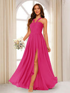Bellamy Hot Pink front view bridesmaid dress