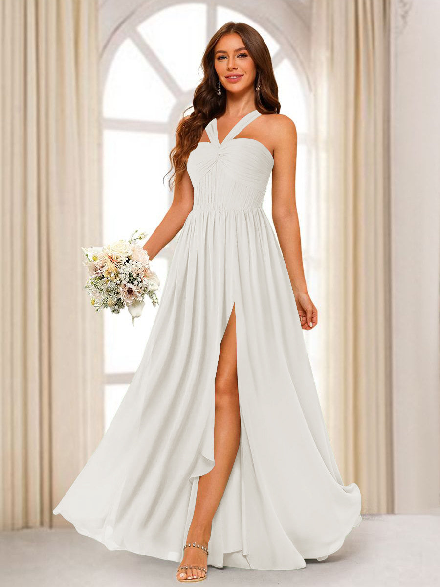 Bellamy Ivory back view bridesmaid dress