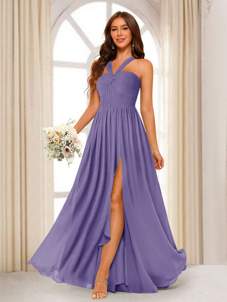 Bellamy Lilac back view bridesmaid dress