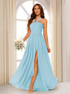 Bellamy Sky Blue back view bridesmaid dress