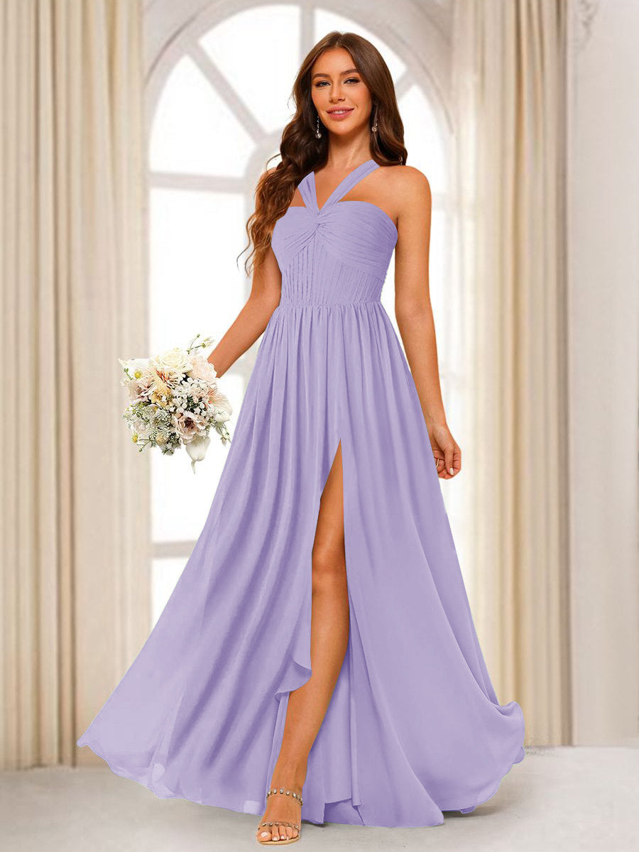 Bellamy Lilac front view bridesmaid dress