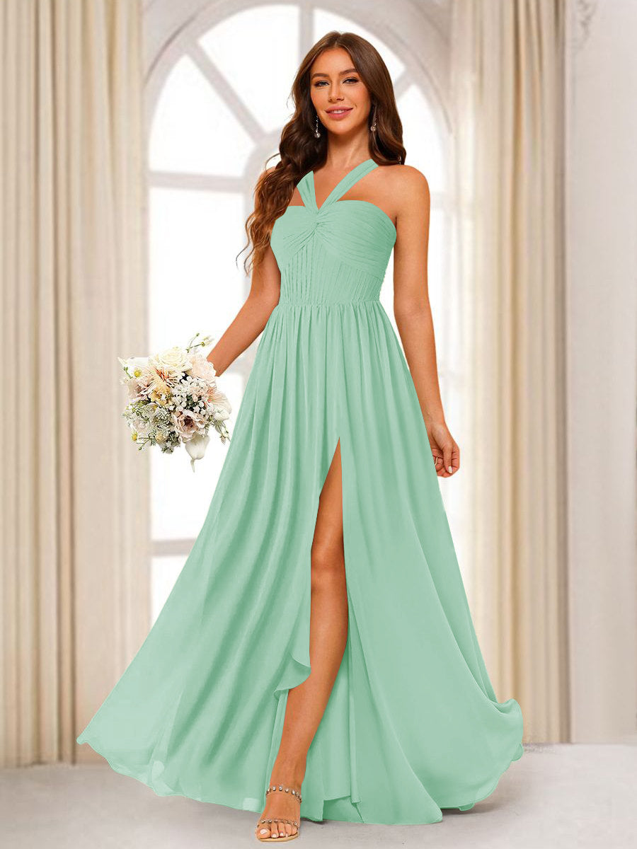 Bellamy Mint Green front view bridesmaid dress